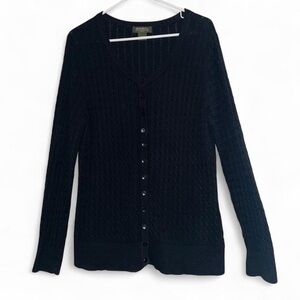 Eddie Bauer Cable Knit Cardigan Sweater XL